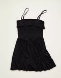 Foldover Halter Knit Mini Dress With Built‑In Shorts